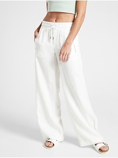 gap white linen pants