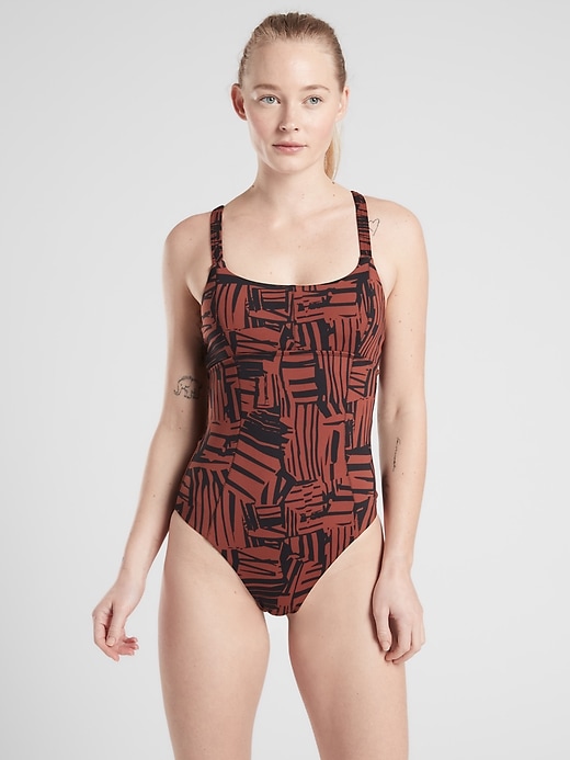 1 of 8 showing, with the color Red Clay of product Sculpted Sienna One Piece