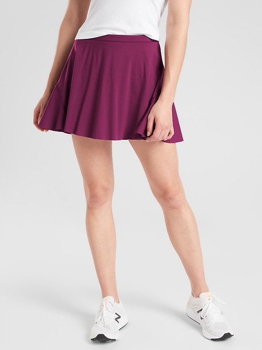 1 of 8 showing, with the color Velvet Plum of product Match Point Skort 13.5"