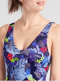 View large product image 3 of 3. Twilight Tropic V&#45Neck One Piece