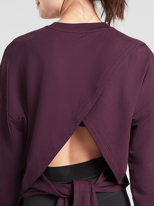 Image number 4 showing, Yoga Tie Back Sweatshirt