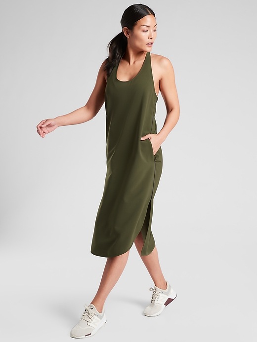 2 of 8 showing, with the color Tuscan Olive of product Illuminate Dress