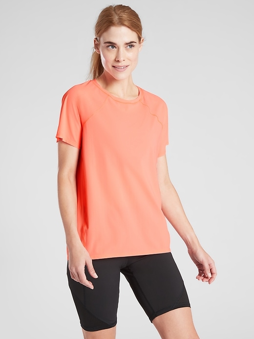 1 of 8 showing, with the color Coral Volt of product Ultimate Train Tee