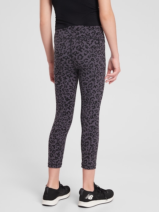 2 of 8 showing, with the color Spring Night Leopard Print of product Athleta Girl Printed Chit Chat Capri in Powervita