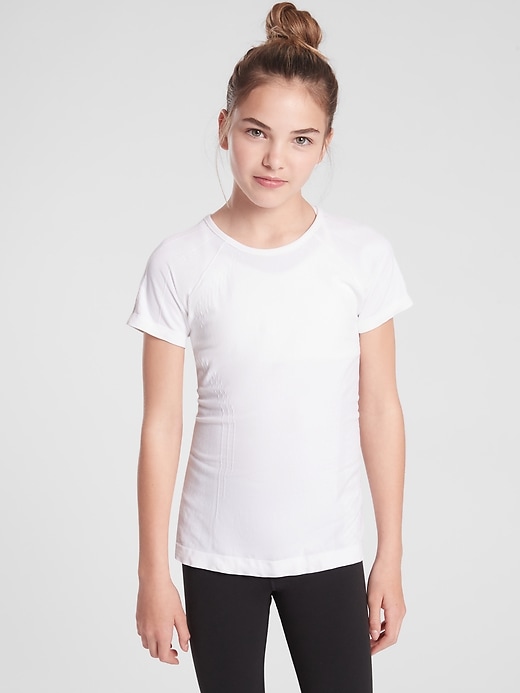 1 of 8 showing, with the color White of product Athleta Girl Power Up Tee