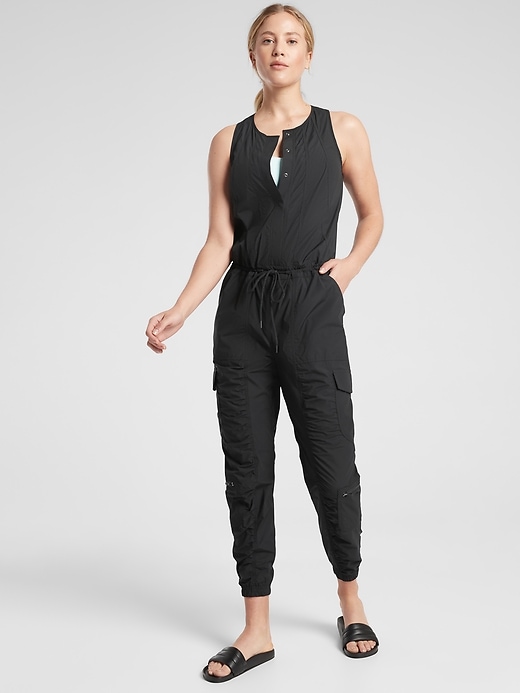 1 of 8 showing, with the color Black of product Canopy Parachute Romper
