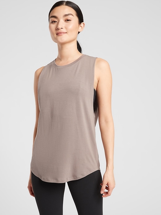 1 of 8 showing, with the color Mortar Mushroom of product Cloudlight Muscle Tank