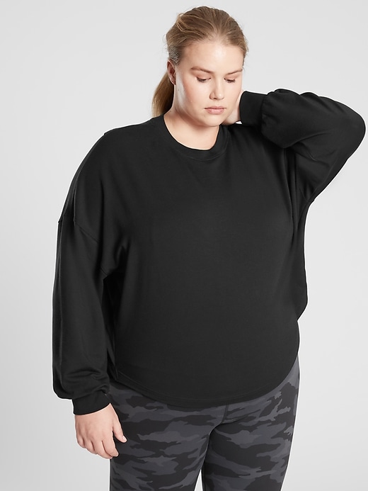 Athleta yoga tie back sweatshirt sale