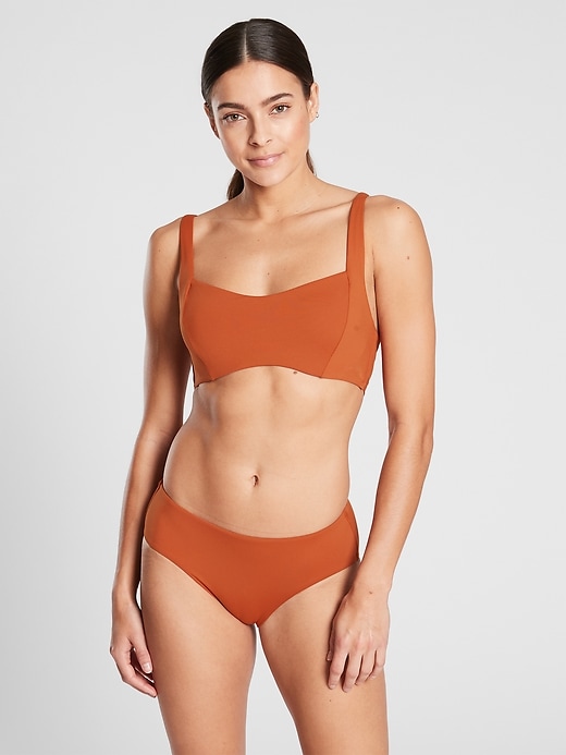 1 of 8 showing, with the color Palomino Rust of product Entwined Bikini Top