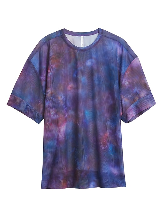 View large product image 1 of 1. Mesh Oversized Printed Tee