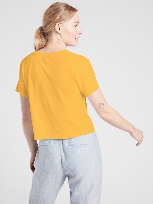 2 of 8 showing, with the color ACAPULCO ORANGE of product Organic Daily Crop Tee