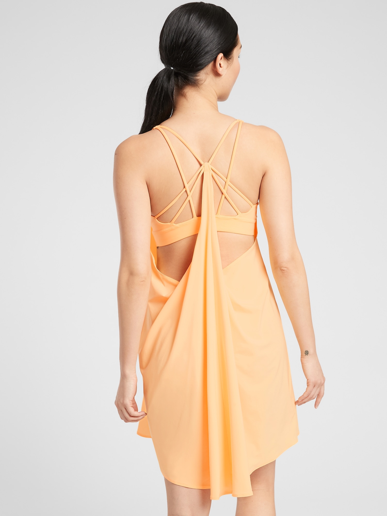 athleta orange dress