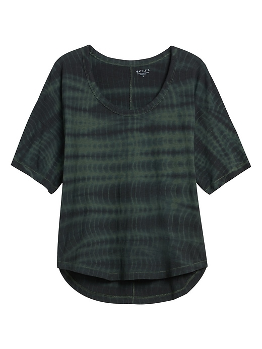 1 of 8 showing, with the color Tuscan Olive of product Organic Daily Tie Dye Commute Tee