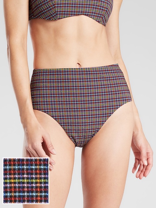 1 of 8 showing, with the color Multi of product Seersucker High Waist Bottom