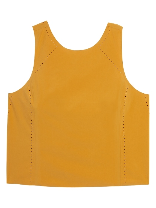 Zara - Stretch Cotton Cropped Tank Top - Pastel Yellow - Women