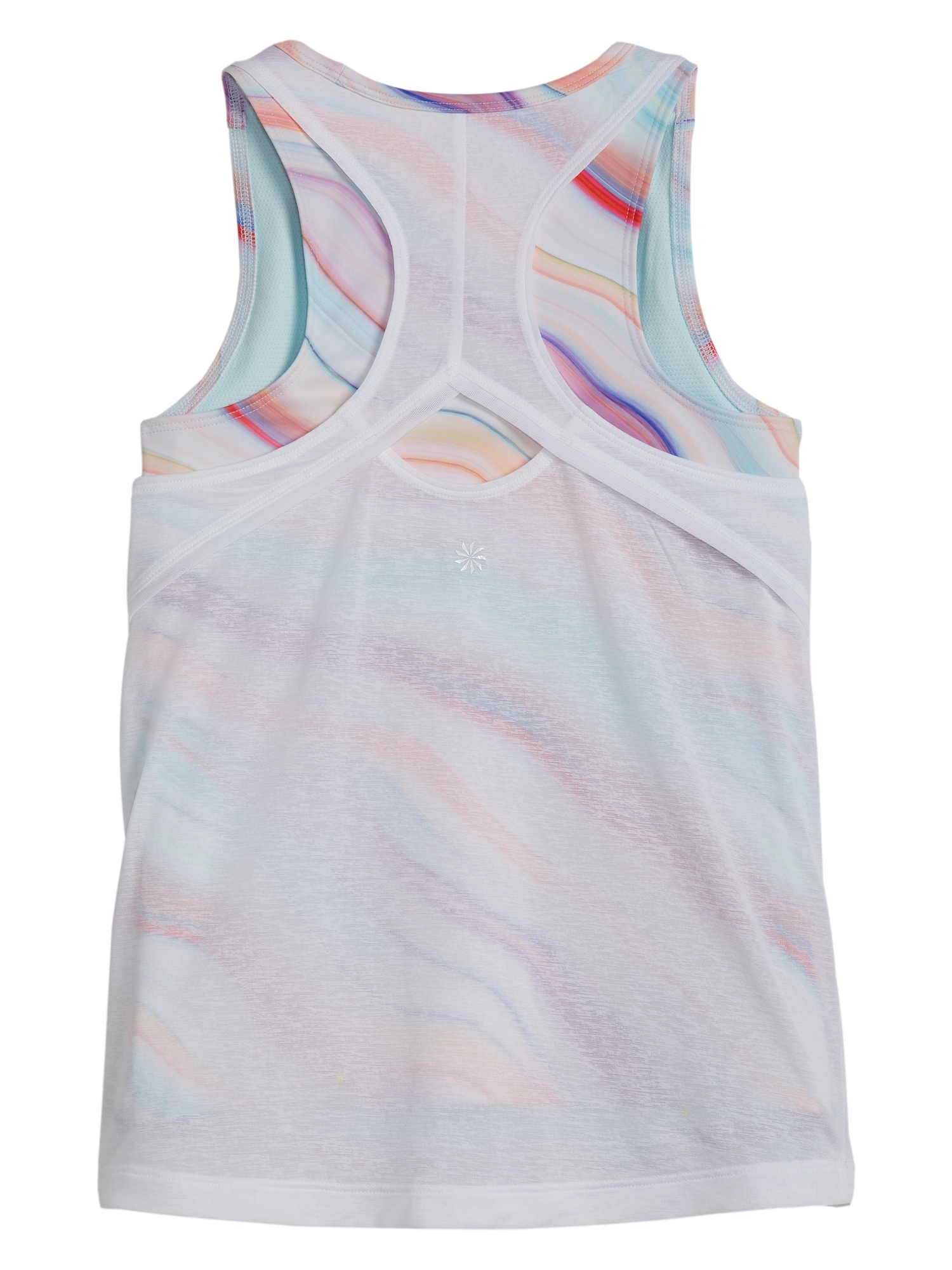 Under Armour UA Double The Fun Tank Top Girls Size Large 14-16 White Gray  Active