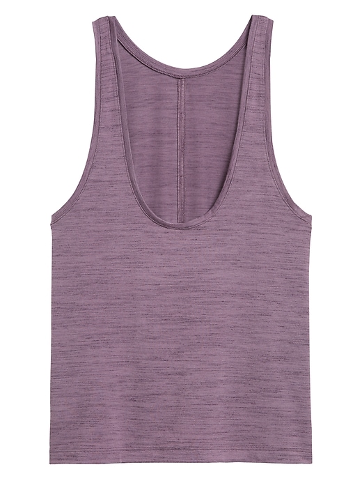 2 of 8 showing, with the color Agate/ Volcanic Violet of product Essence Spacedye Twist Tank