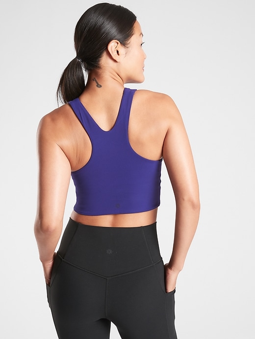 2 of 8 showing, with the color Poseidon Blue of product Conscious Crop Bra A-C