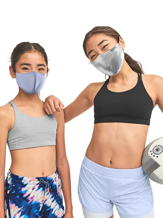Image number 3 showing, Athleta Girl Made to Move Mask 3 Pack