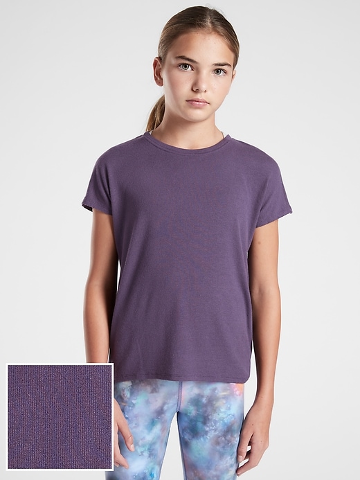 1 of 8 showing, with the color Mythical Purple of product Athleta Girl My Best Tee