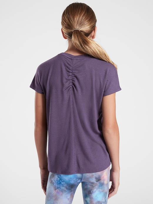 2 of 8 showing, with the color Mythical Purple of product Athleta Girl My Best Tee