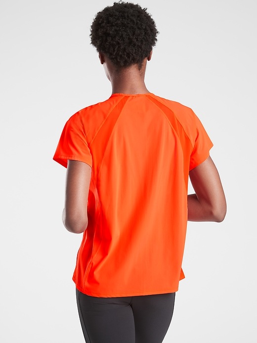 2 of 8 showing, with the color Racing Red of product Ultimate Hybrid Tee