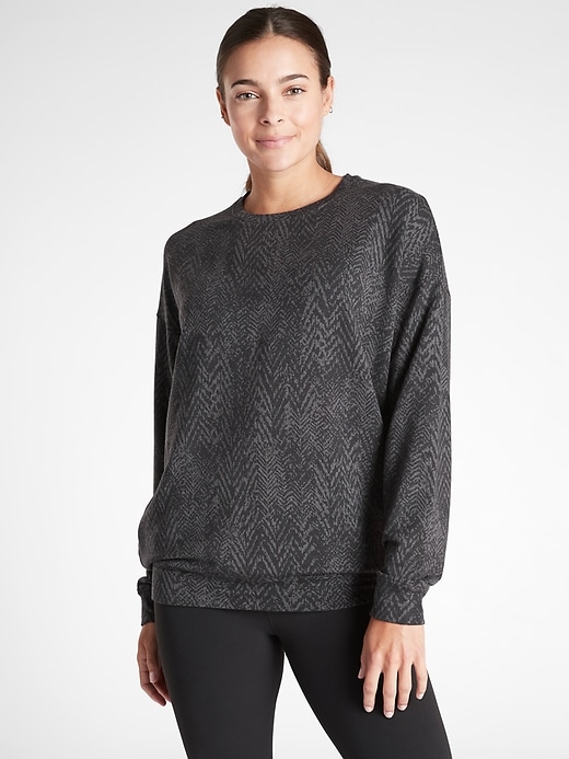 NEW store Athleta Studio to Street Printed Sweatshirt