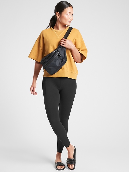 NWT Athleta Salutation Stash Pocket II 7/8 Tight 1X Plus Peat Green Yoga Gym