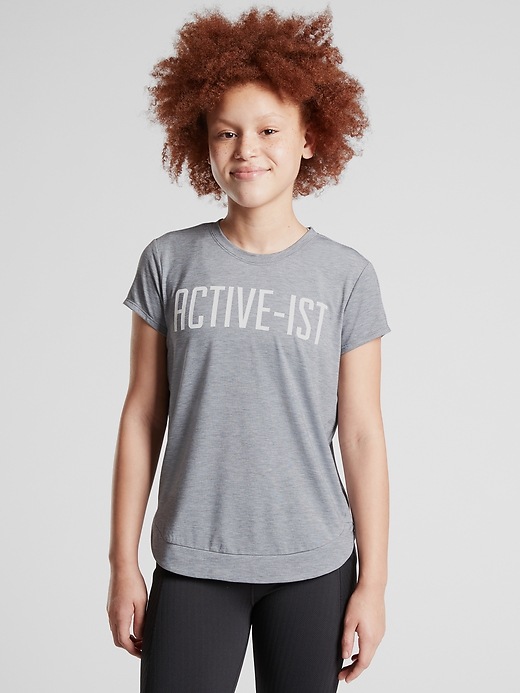 Image number 1 showing, Athleta Girl Active&#45ist Tee