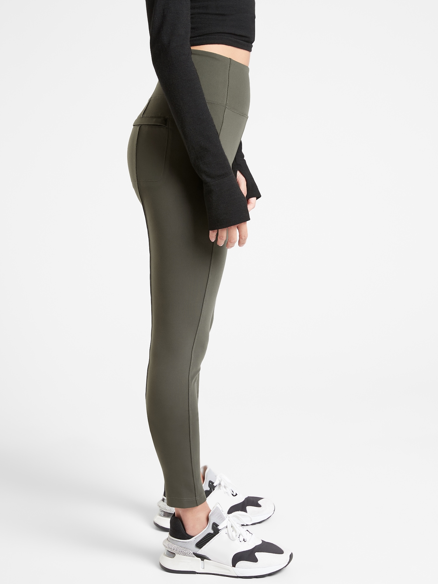 Athleta, Pants & Jumpsuits, Athleta Delancey Moto Tights Seafoam Zipper  Accentspockets Size Xs