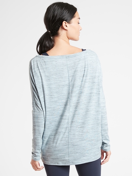 2 of 8 showing, with the color Glacial Blue/ Anthracite Grey of product Flow Top Essence Spacedye