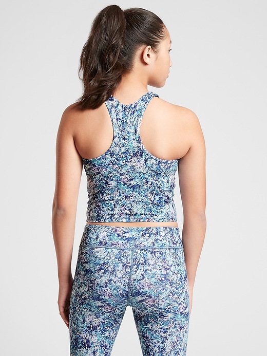 View large product image 1 of 3. Athleta Girl Printed Long Distance Bra