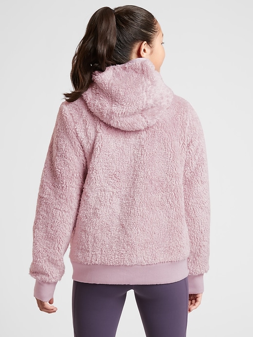 2 of 8 showing, with the color Shadow Mauve of product Athleta Girl So Snug Sherpa Jacket