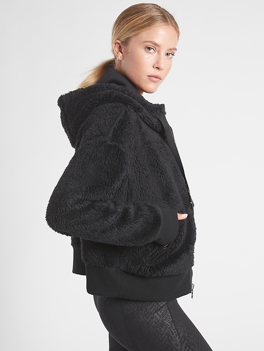 Athleta reversible sherpa sweatshirt sale