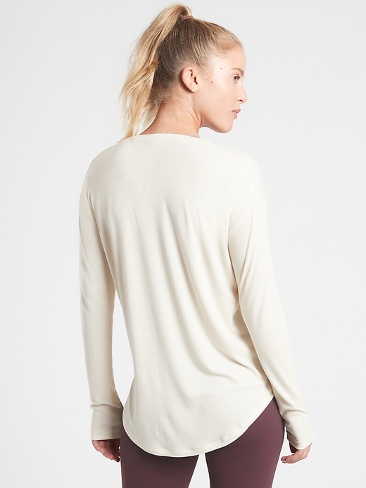 2 of 8 showing, with the color Chantilly Cream of product Cloudlight Rib Stratus Top