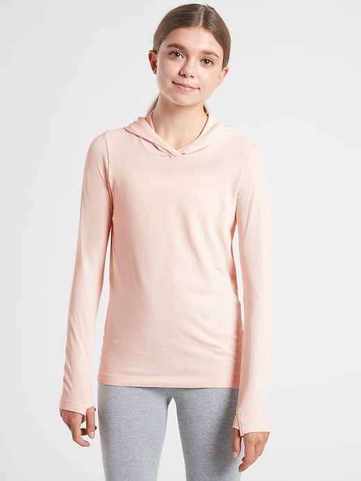Image number 1 showing, Athleta Girl Power Up Hooded Top