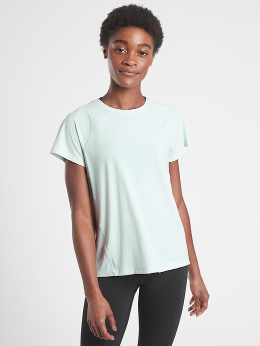 1 of 8 showing, with the color Halcyon Blue of product Ultimate Train Tee