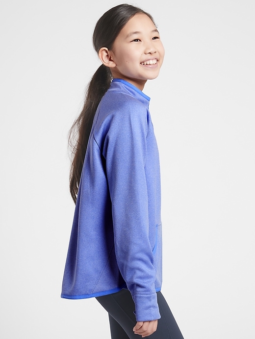Image number 3 showing, Athleta Girl Plush Crush Half Zip Sweatshirt