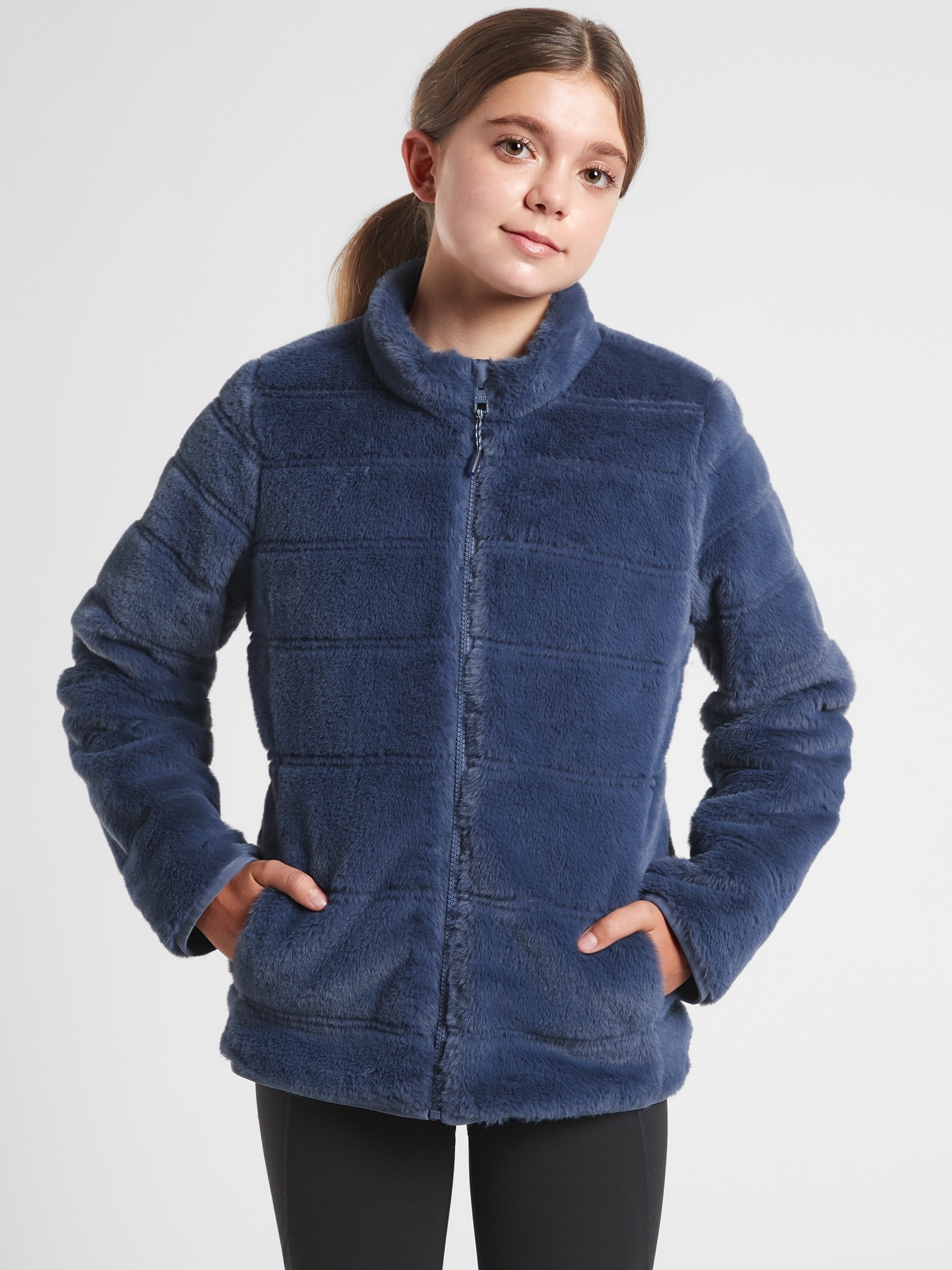 Athleta Girl Reversible Warm + Fuzzy Jacket Athleta