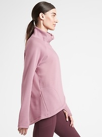 athleta cozy karma asym moletom com capuz