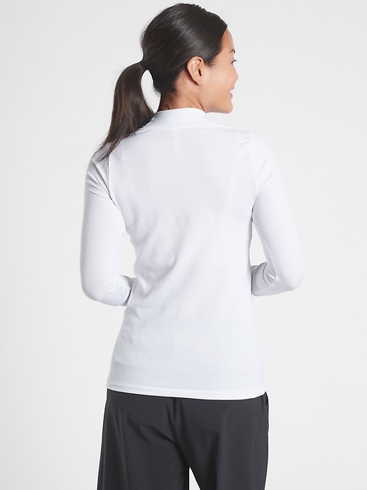 2 of 8 showing, with the color Bright White of product Renew Mock Neck Top