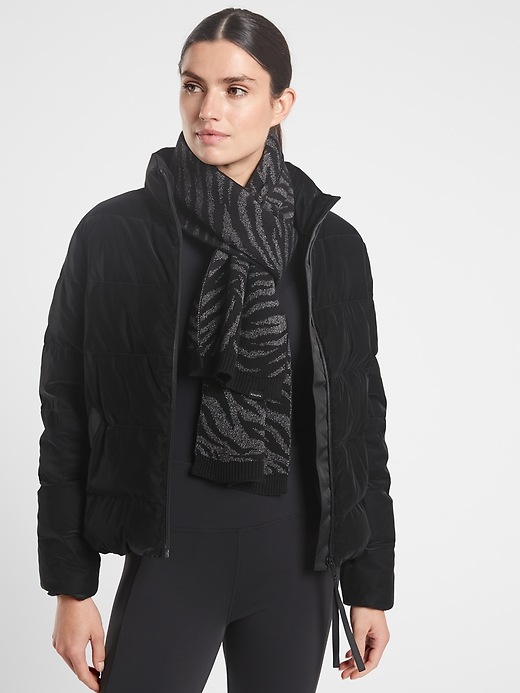 1 of 8 showing, with the color Black of product Zebra Scarf