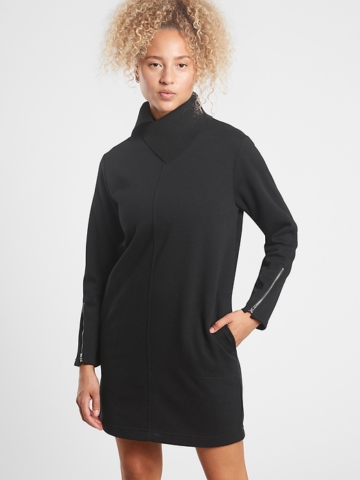 1 of 8 showing, with the color Black of product Cozy Karma Vela Dress