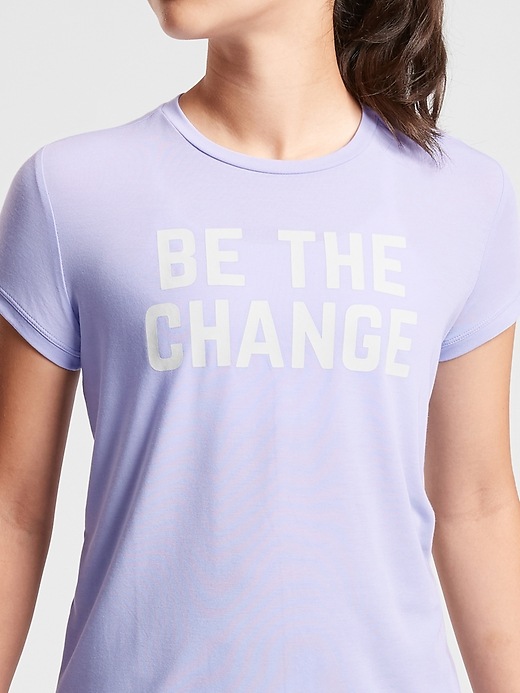 Image number 4 showing, Athleta Girl Be the Change Tee