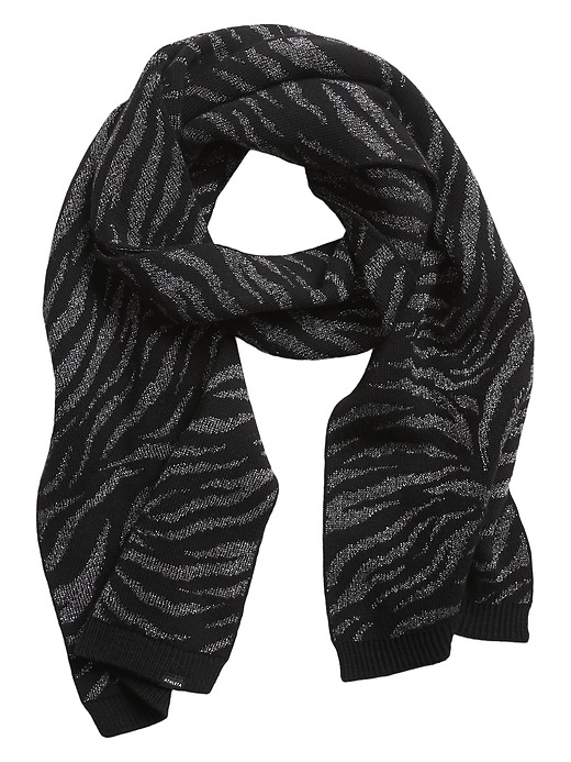 2 of 8 showing, with the color Black of product Zebra Scarf