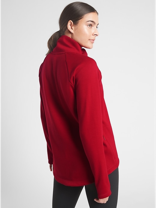 2 of 8 showing, with the color Candy Red of product Cozy Karma Asym Pullover