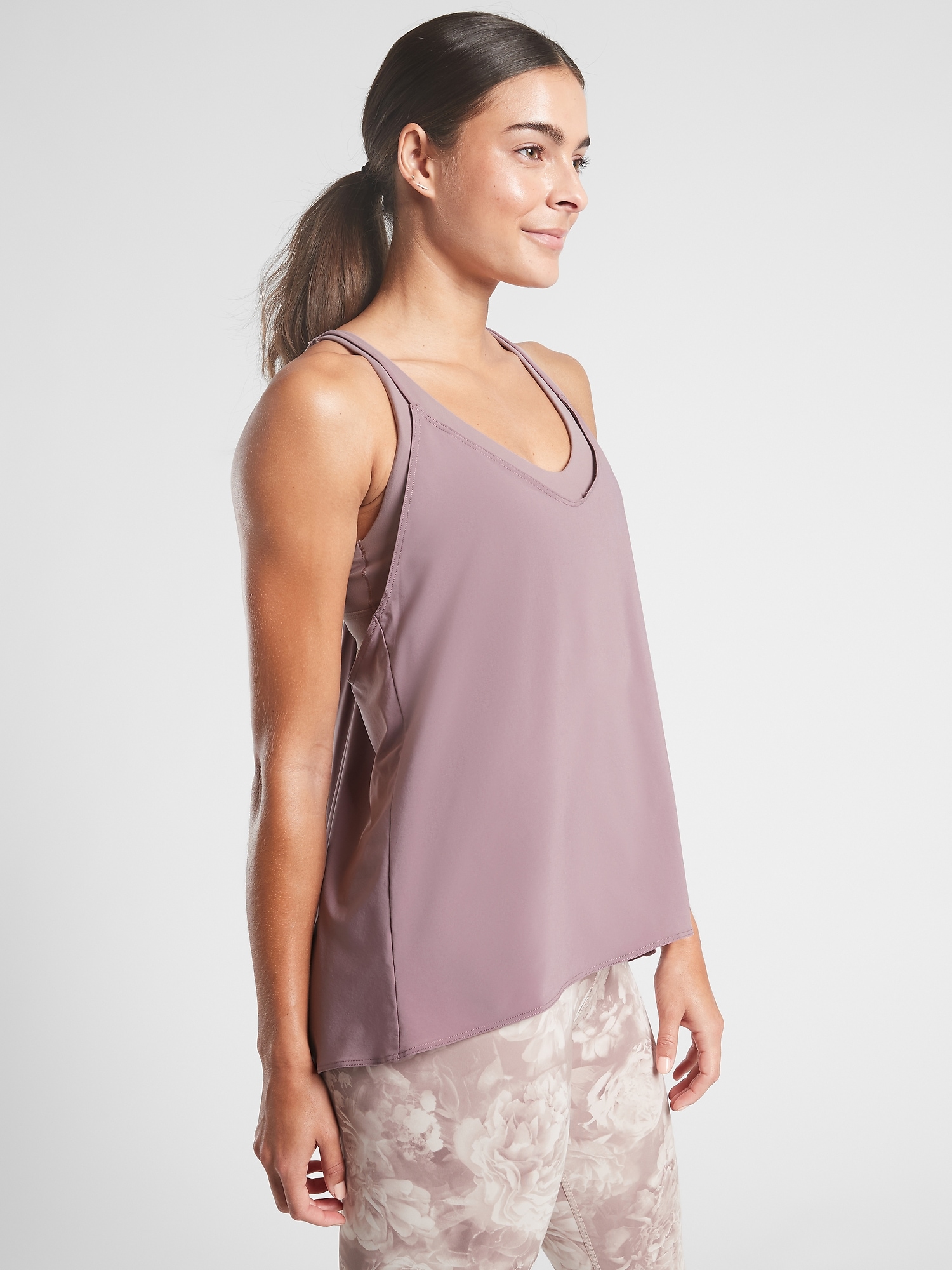 Athleta NWT Women's Solace Support Top Size Small Color Agate Purple/ Supernova