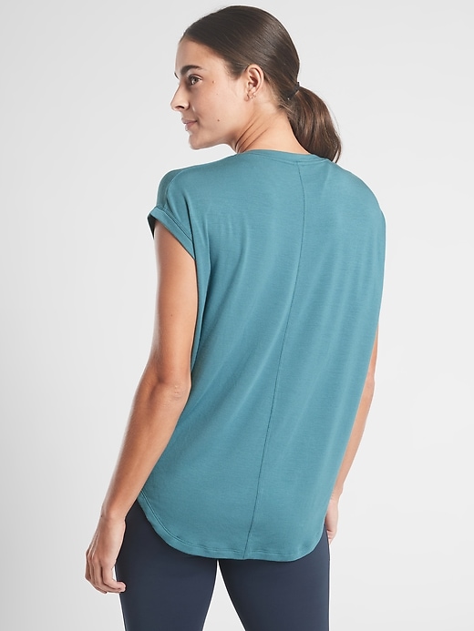 2 of 8 showing, with the color Dark Surf Teal of product Cloudlight Stratus Tee