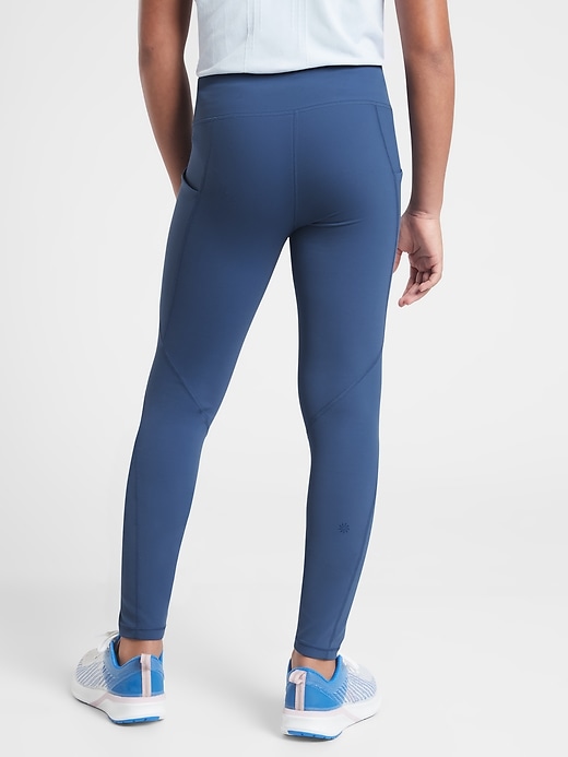 2 of 8 showing, with the color Chrome Blue of product Athleta Girl Stash Your Treasures Tight