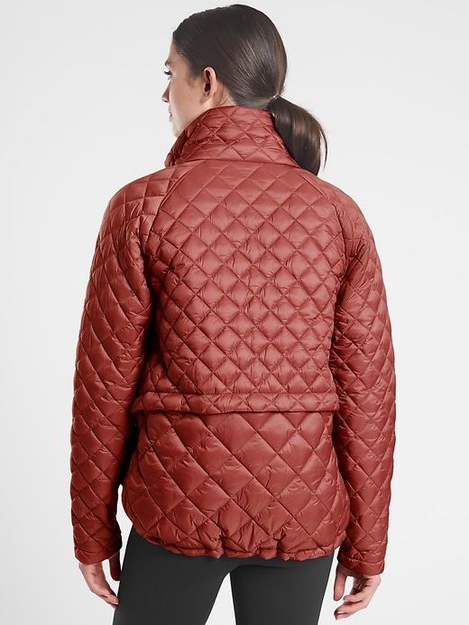 2 of 8 showing, with the color Canyon Red of product Whisper Featherless Puffer Jacket